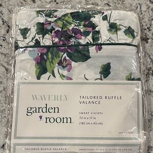 Waverly Garden Room Floral Valance Curtain 72"x17" Cotton Poly Blend Ruffled New